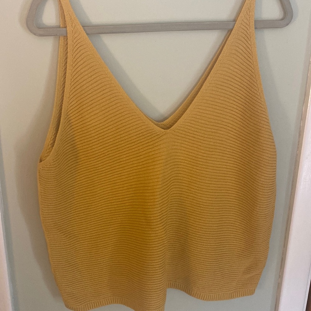 XL Express mustard yellow knit tank